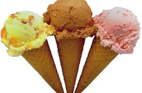 scooped hard ice cream cones RI